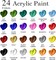 Acrylic Paint Set - Art Painting Supplies Kit for Kids & Adults with 24x22ml Acrylic Paints, 8 Brushes, 1 Painting Pad & Palette - Idea Gift Painting Kit for Student